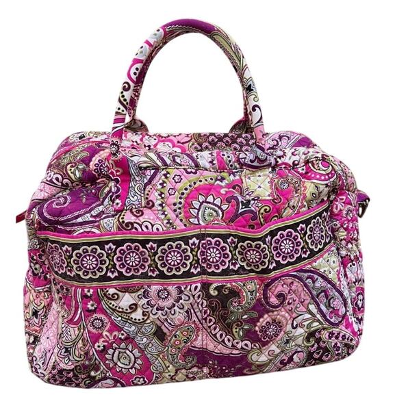 Vera Bradley Very Berry Duffel Weekender and Garment Set Retired Pattern Pink - Picture 15 of 15